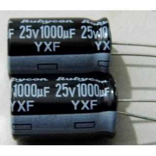 红宝石电容25V1000UF,12.5*20，YXF